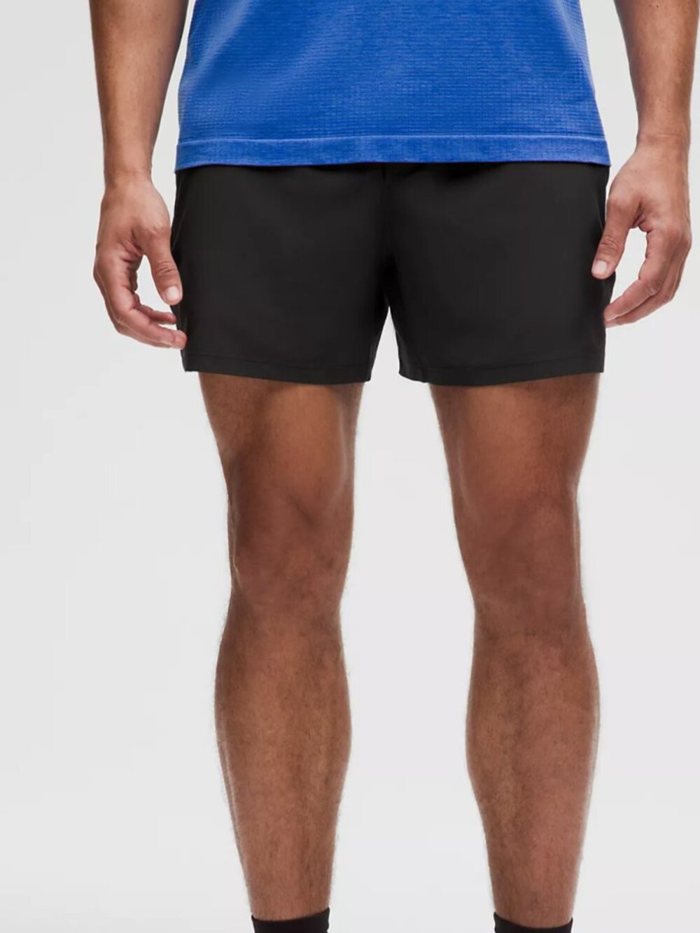 Lululemons Men Black Pace Breaker Linerless Short 5" Medium